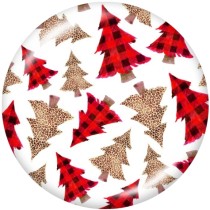 20MM   Christmas   Print   glass  snaps buttons
