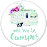 20MM  words   Car   Print   glass  snaps buttons