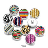 20MM    Pattern   Print   glass  snaps buttons
