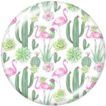 20MM   Flower  pattern   Print   glass  snaps buttons