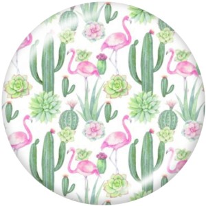 20MM   Flower  pattern   Print   glass  snaps buttons
