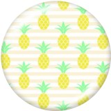20MM   Flower  pattern   Print   glass  snaps buttons