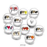 20MM  Peaceful  love   Print   glass  snaps buttons