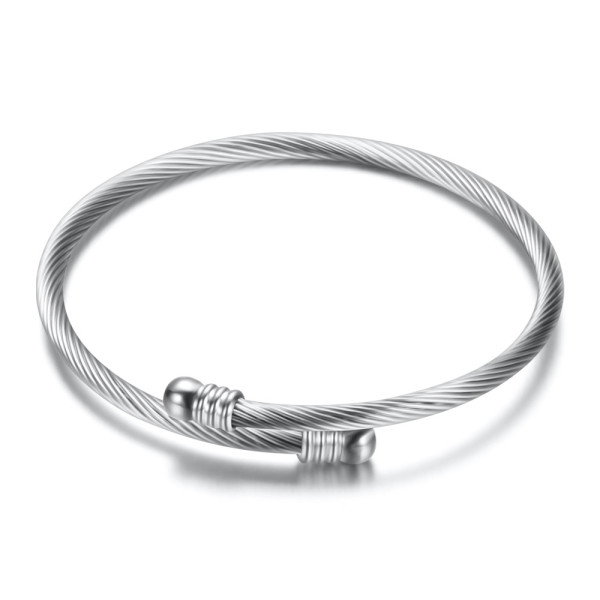 Stainless Steel Cable Wire Bracelet Gold+Rose Gold+Steel Color Fashionable Simple Jewelry Lady Jewelry