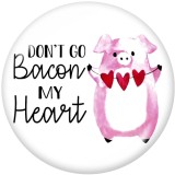 20MM   pig   cattle  horse  Print   glass  snaps buttons