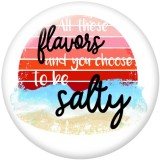 20MM  words   Pattern   Print   glass  snaps buttons