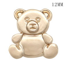 12MM  Cartoon little bear lovemetal snap silver  Plated  snap button