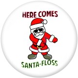20MM   Christmas   Print   glass  snaps buttons