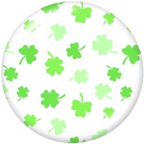 20MM  Clover  Cross   Print   glass  snaps buttons