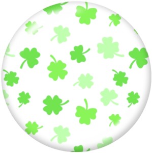 20MM  Clover  Cross   Print   glass  snaps buttons