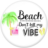 20MM  words    Flower   Print   glass  snaps buttons