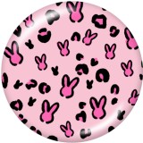 20MM  rabbit   Print   glass  snaps buttons