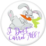 20MM  rabbit   Print   glass  snaps buttons