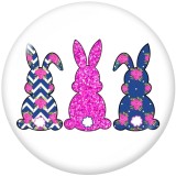 20MM  rabbit   Print   glass  snaps buttons