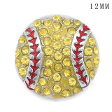 Baseball Football bullet 12MM snap silver plated  interchangable snaps jewelry