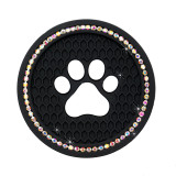 New car coaster diamond-studded PVC bear paw car universal water coaster car non-slip insulation water coaster