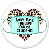 20MM  Nurse  Print   glass  snaps buttons