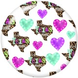 20MM   Clover   Flower   Print   glass  snaps buttons