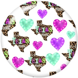 20MM   Clover   Flower   Print   glass  snaps buttons