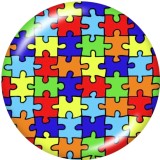20MM   Clover   Pattern   Print   glass  snaps buttons