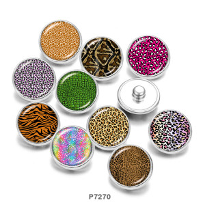 20MM   Pattern   Print   glass  snaps buttons