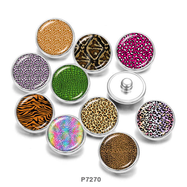 20MM   Pattern   Print   glass  snaps buttons