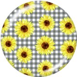 20MM   Pattern   Print   glass  snaps buttons