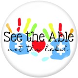 20MM  Nurse  Print   glass  snaps buttons