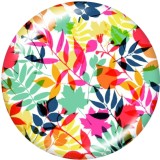 20MM   Clover   Flower   Print   glass  snaps buttons