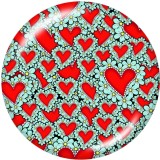 20MM   Clover   Flower   Print   glass  snaps buttons