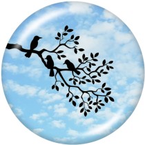 20MM   Dance  Deer  Unicorn  Print   glass  snaps buttons