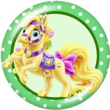 20MM  Cartoon  Horse  rabbit    Print   glass  snaps buttons