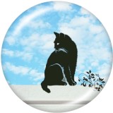 20MM   Dance  Deer  Unicorn  Print   glass  snaps buttons
