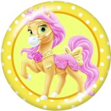 20MM  Cartoon  Horse  rabbit    Print   glass  snaps buttons