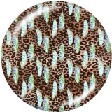 20MM  Flower   Sunflower    Print   glass  snaps buttons