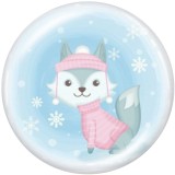 20MM    Elephant  Unicorn  Print   glass  snaps buttons