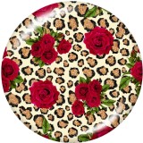 20MM  Flower   Sunflower    Print   glass  snaps buttons