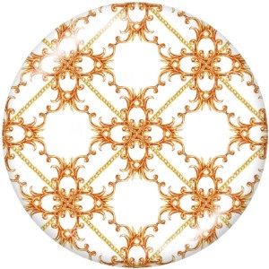20MM   Pattern  Print   glass  snaps buttons
