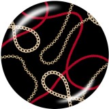 20MM   Pattern  Print   glass  snaps buttons