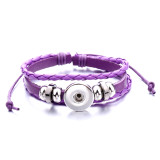 1 buttons leather with rhinestone new type adjustable Bracelet fit 20mm snaps chunks