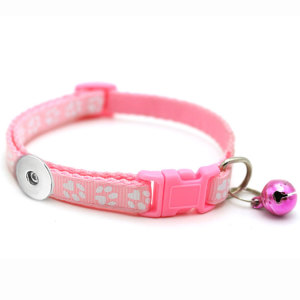 Footprint Bell Collar Dog Cat Collar Collar Collar Teddy Small Dog Special fit  1 18&20MM snap buttom snap jewelry