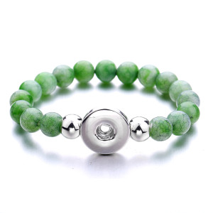 1 buttons With  snap Natural stone Elasticity  bracelet fit18&20MM  snaps jewelry