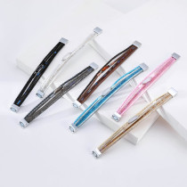 Women's multi-layer diamond bracelet leather bracelet