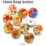 10pcs/lot   maple  leaves   glass picture printing products of various sizes  Fridge magnet cabochon