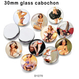10pcs/lot   Famous  stars  glass picture printing products of various sizes  Fridge magnet cabochon