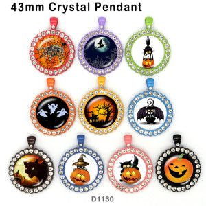 10pcs/lot  Halloween   glass picture printing products of various sizes  Fridge magnet cabochon