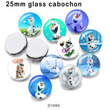 10pcs/lot  Snowman   glass picture printing products of various sizes  Fridge magnet cabochon