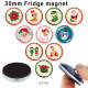 10pcs/lot  Christmas   glass picture printing products of various sizes  Fridge magnet cabochon