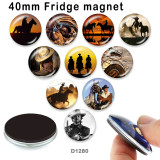 10pcs/lot   Pistol   glass picture printing products of various sizes  Fridge magnet cabochon