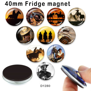 10pcs/lot   Pistol   glass picture printing products of various sizes  Fridge magnet cabochon